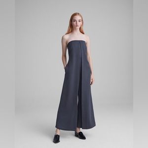 Club Monaco Strapless Satin Jumpsuit